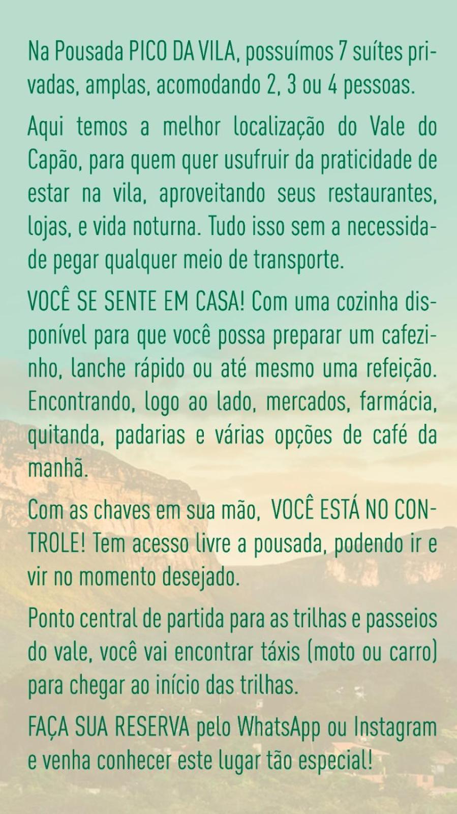 Pousada Pico Da Vila Vale do Capão Extérieur photo
